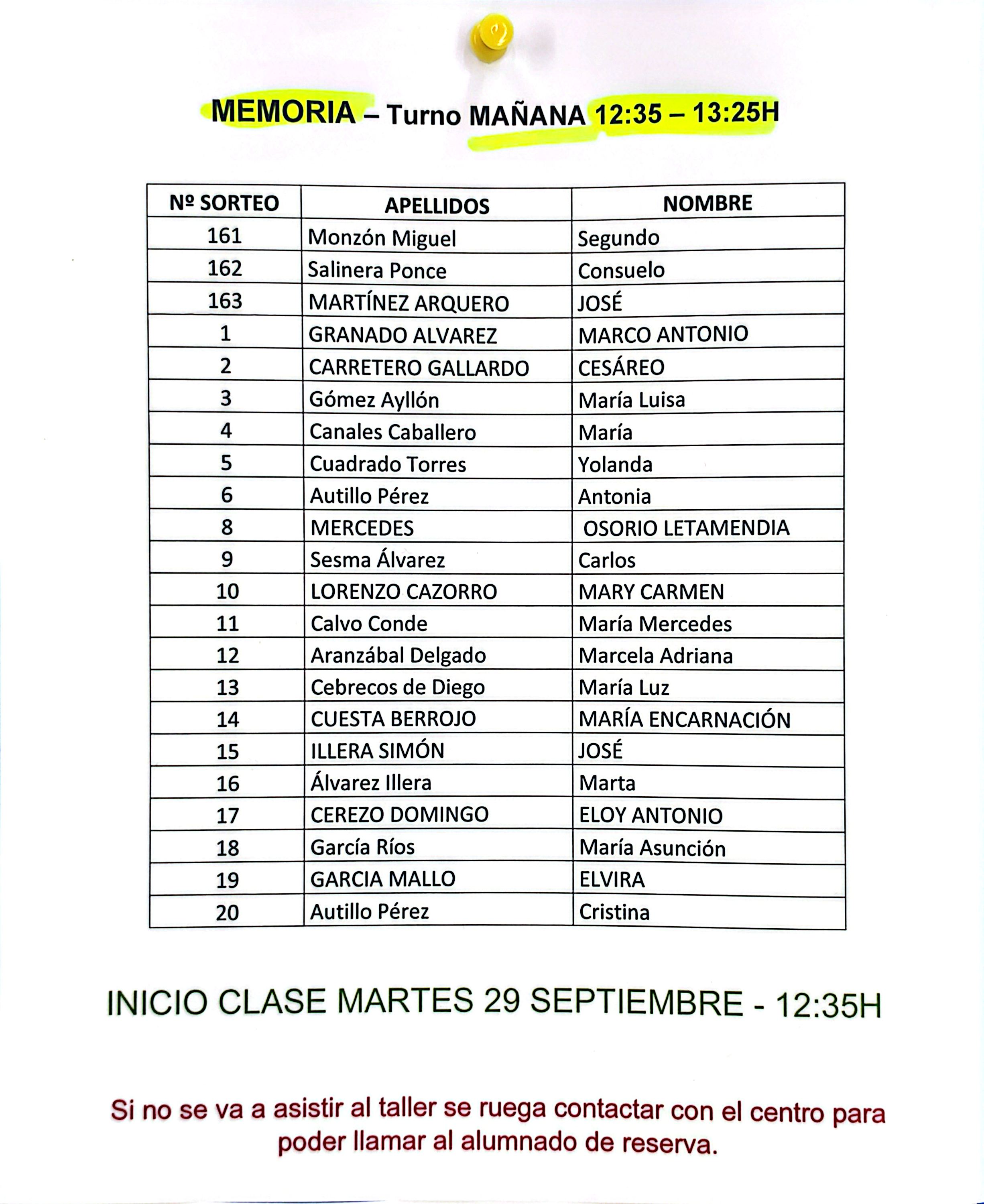MEMORIA I